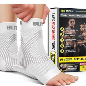 White Ankle Compression Socks